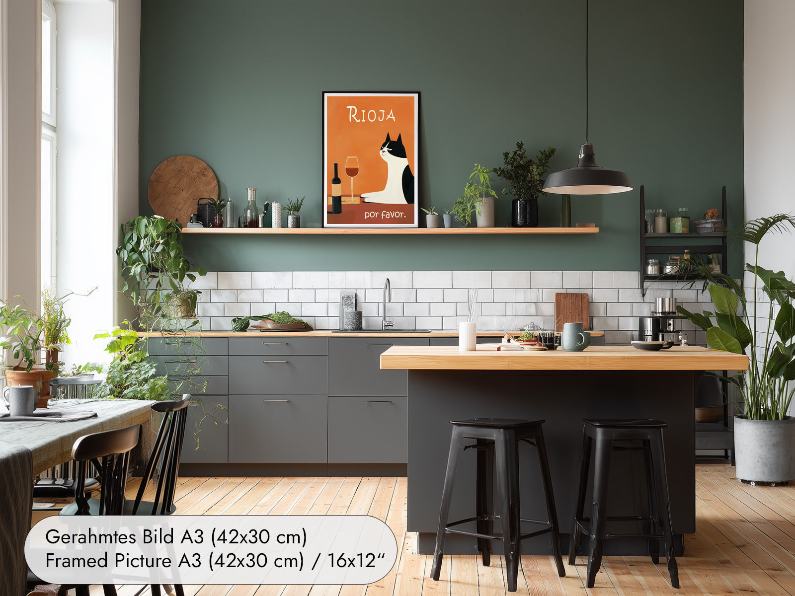 Witziges Wandbild für die Küche