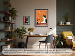 Rotwein Poster Rioja mit Katze