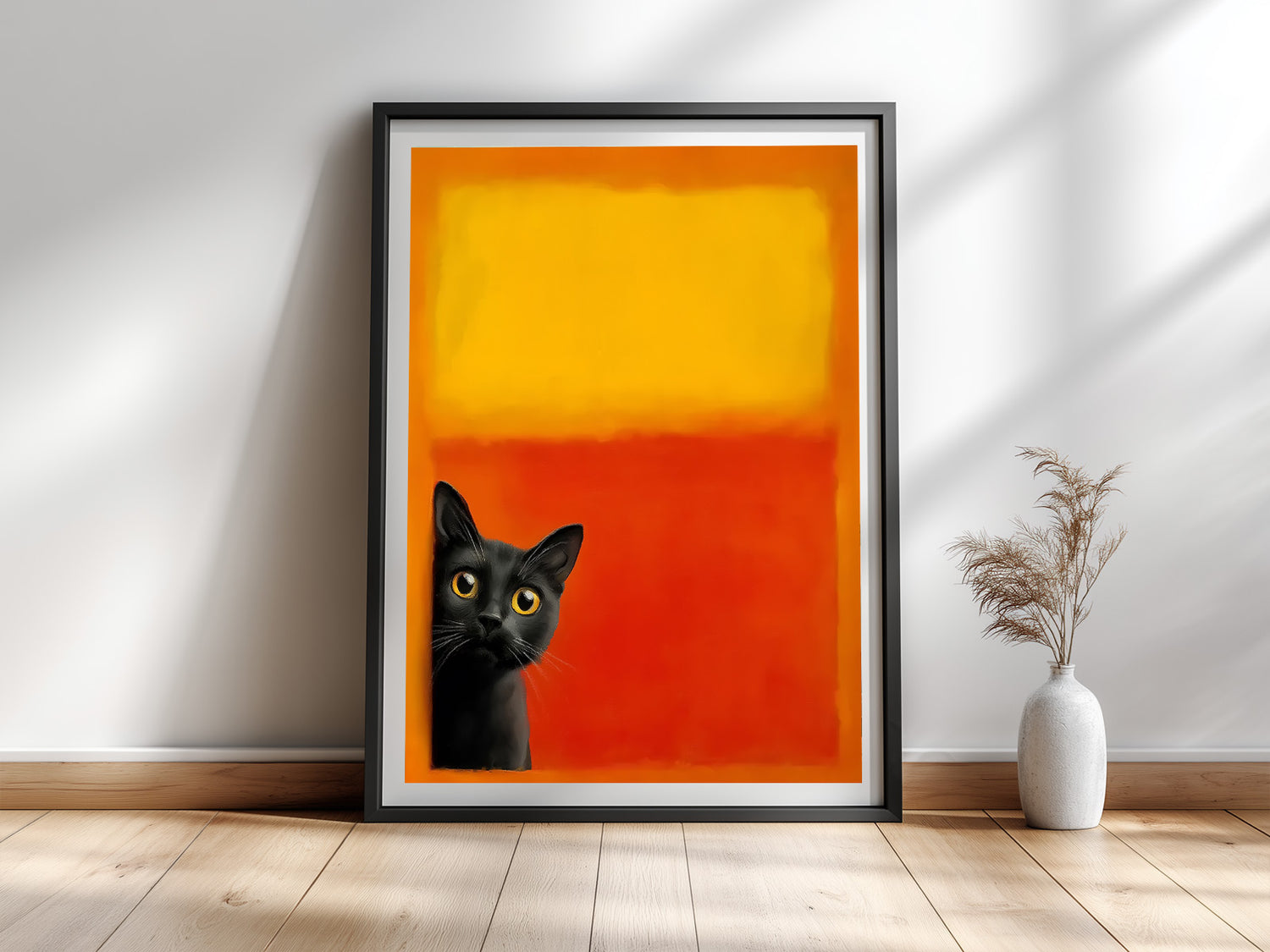 Rothko mit Katze — Kunstdruck im Stil von Mark Rothko