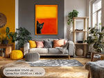 Rothko with Cat — Art Print in the Style of Mark Rothko