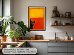 Abstrakter Expressionismus mit Katze