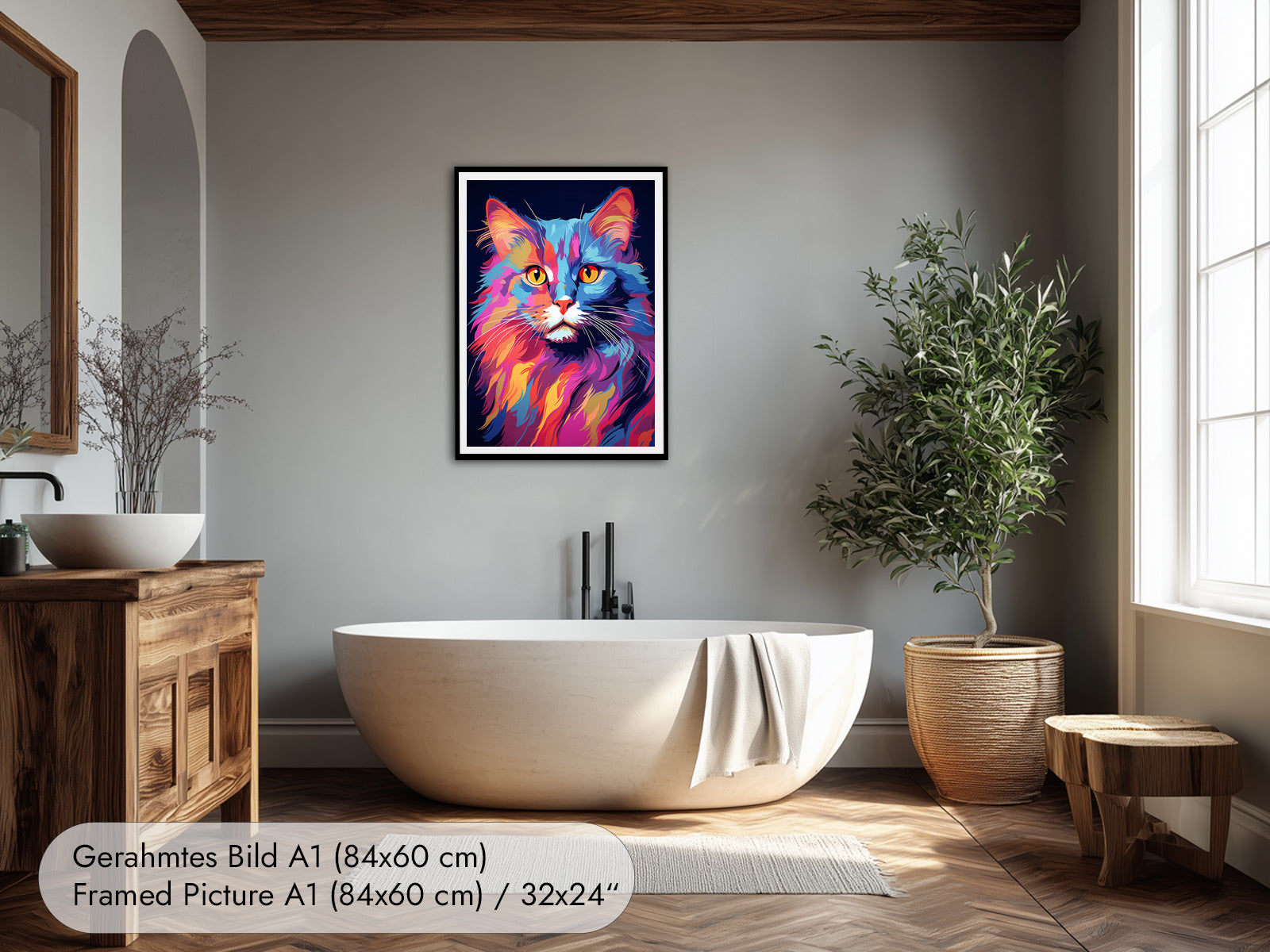 Pop Art Wandbild Katze