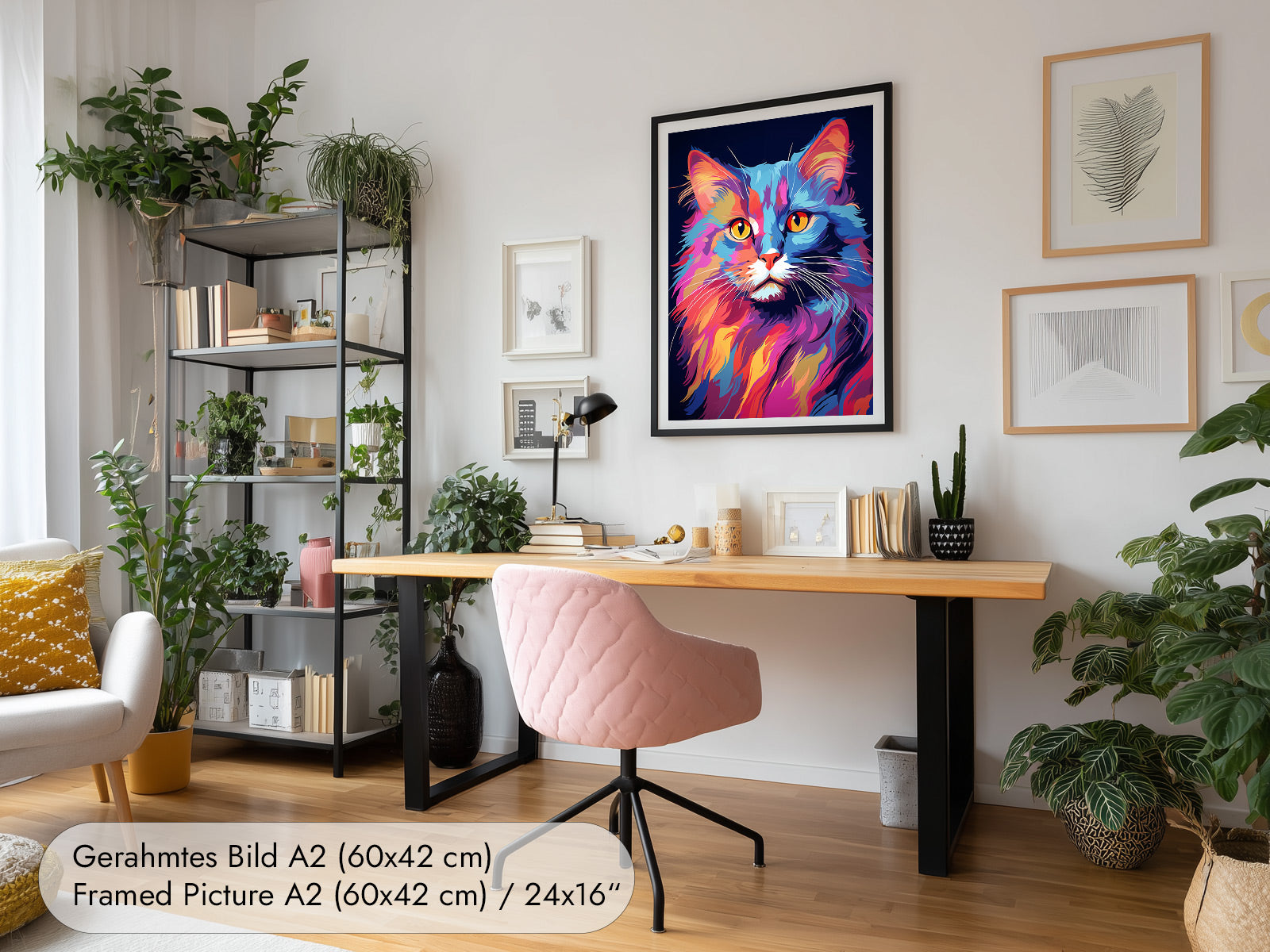 Pop Art Poster with Cat