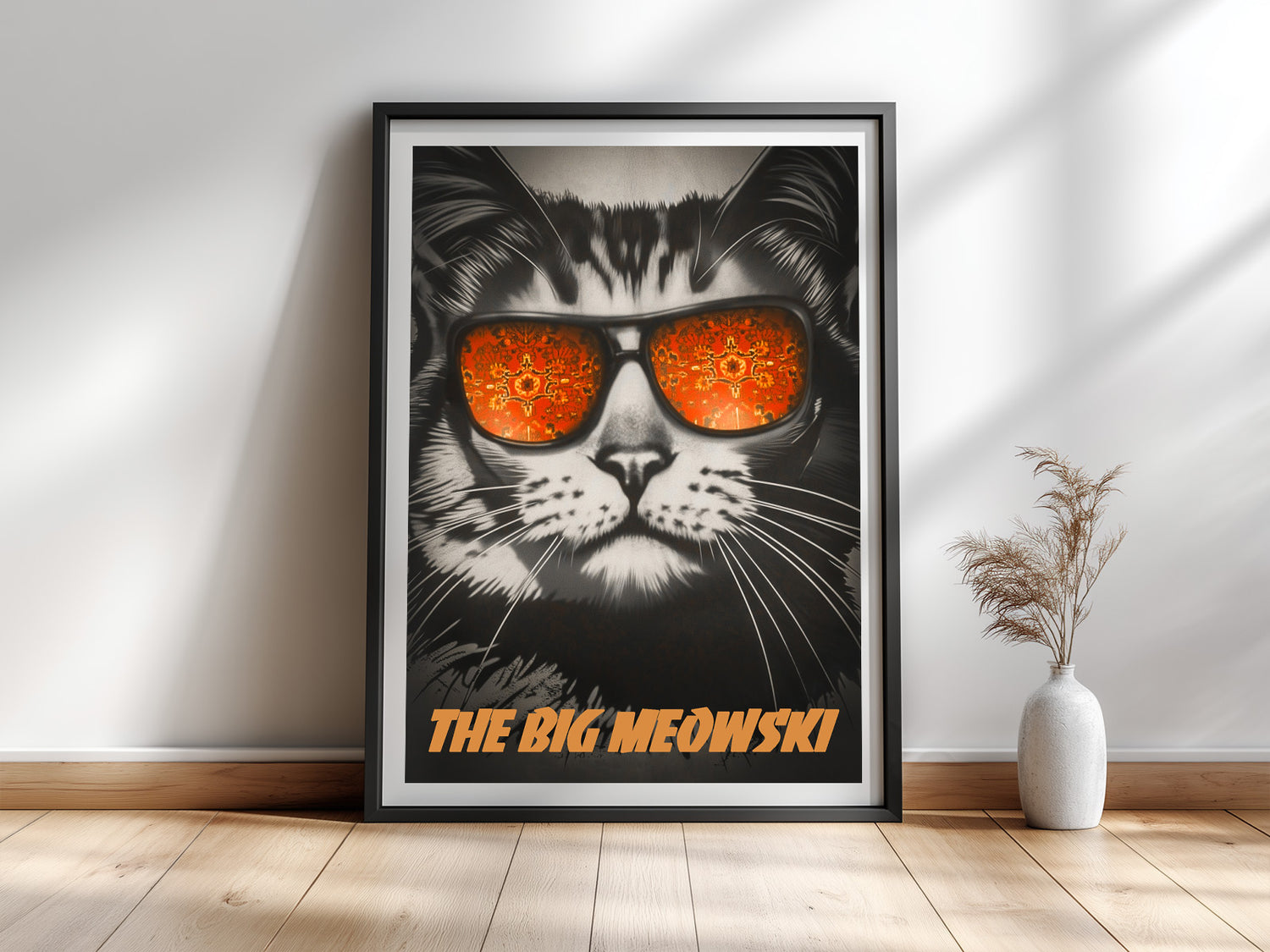 The Big Meowski — Witziges Katzenposter Kultfilm Fanart