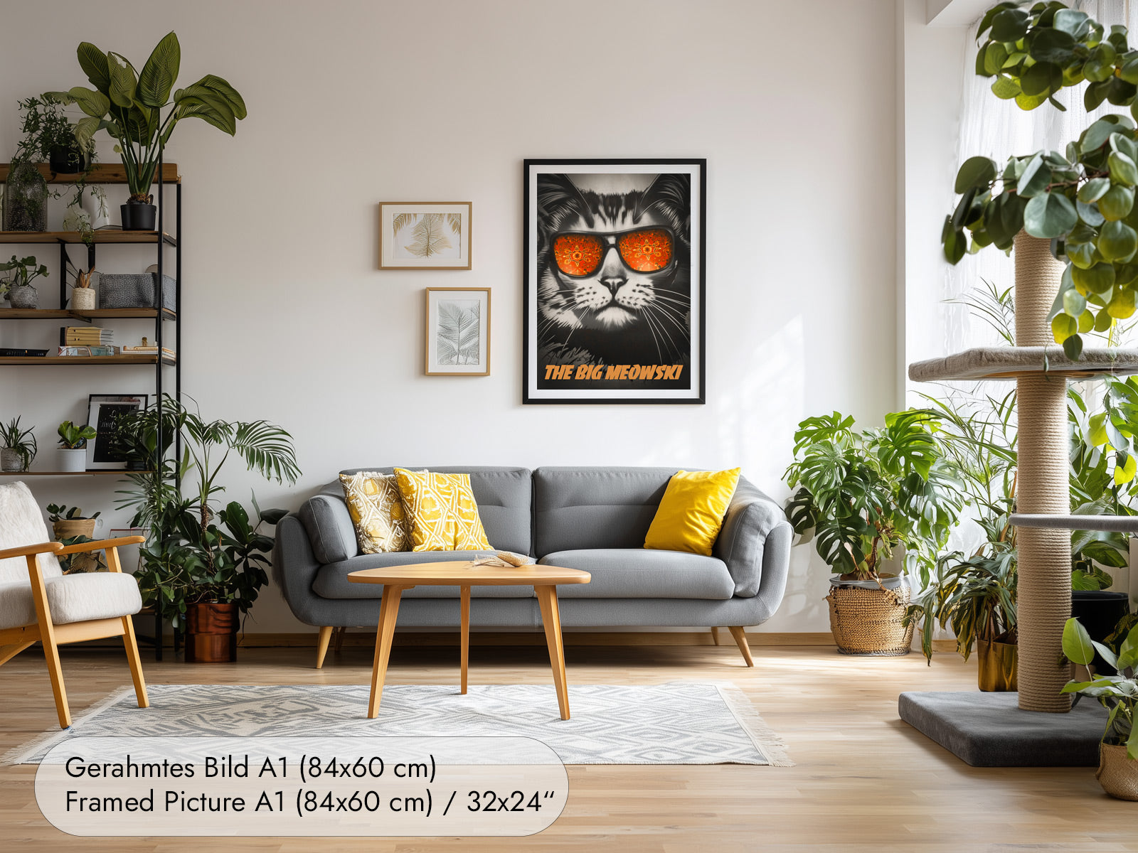 The Big Lebowski Fan Art Poster mit Katze
