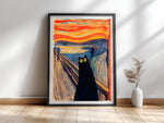 Der Schrei — Katzen-Kunstdruck nach Edvard Munch