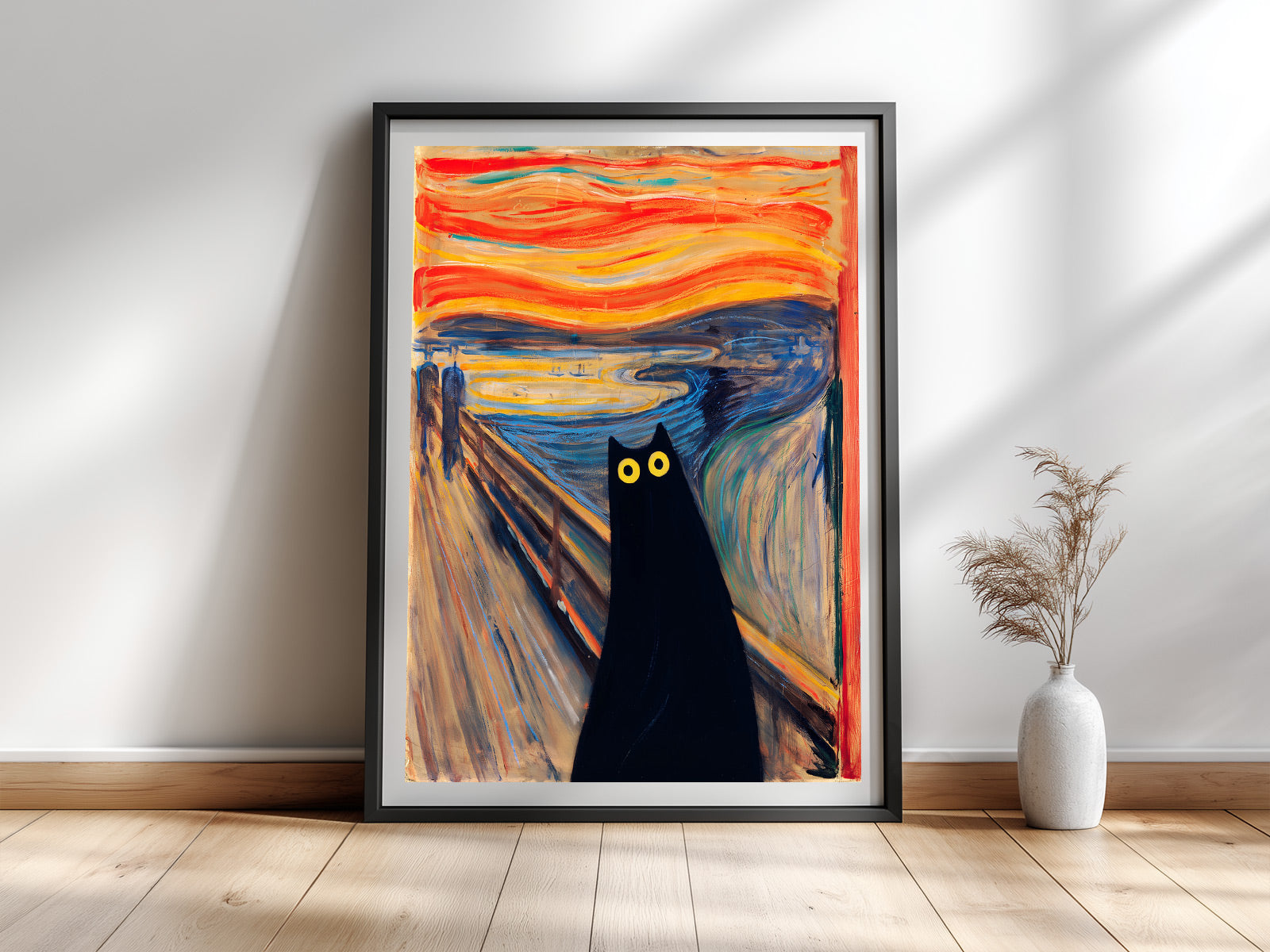 Der Schrei — Katzen-Kunstdruck nach Edvard Munch