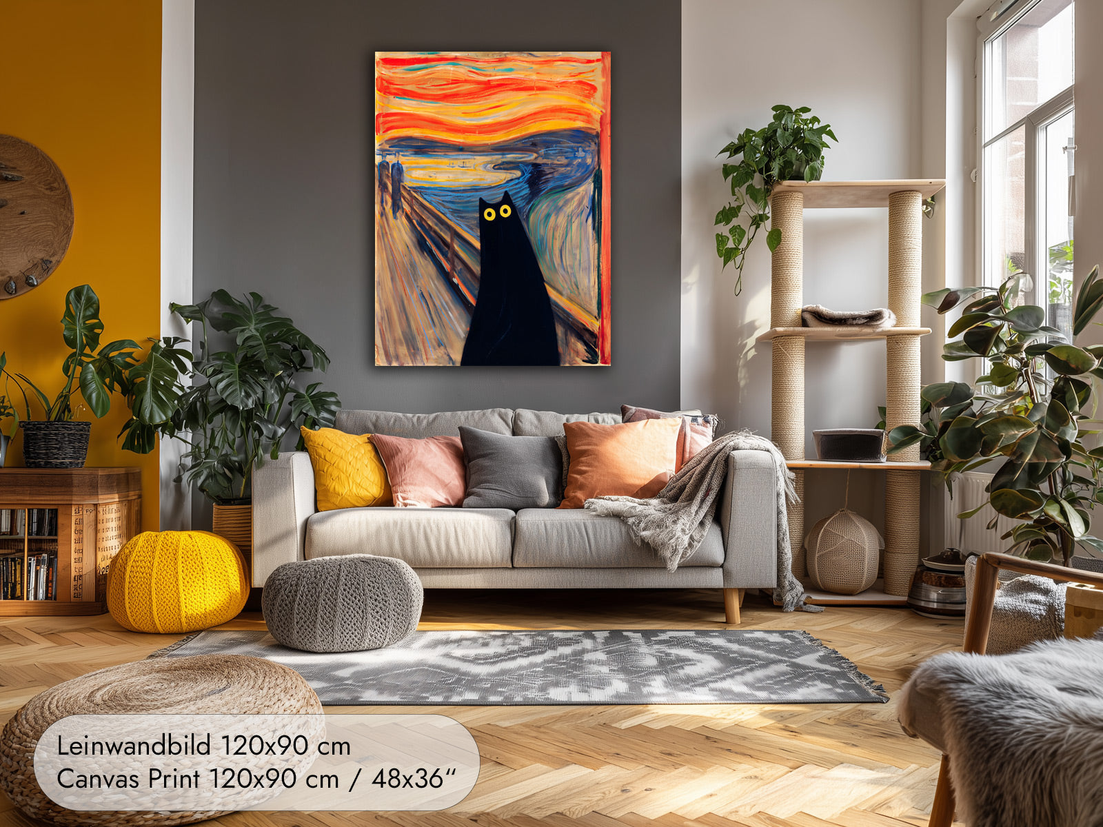 The Scream — Cat Art Print Inspired by Edvard Munch
