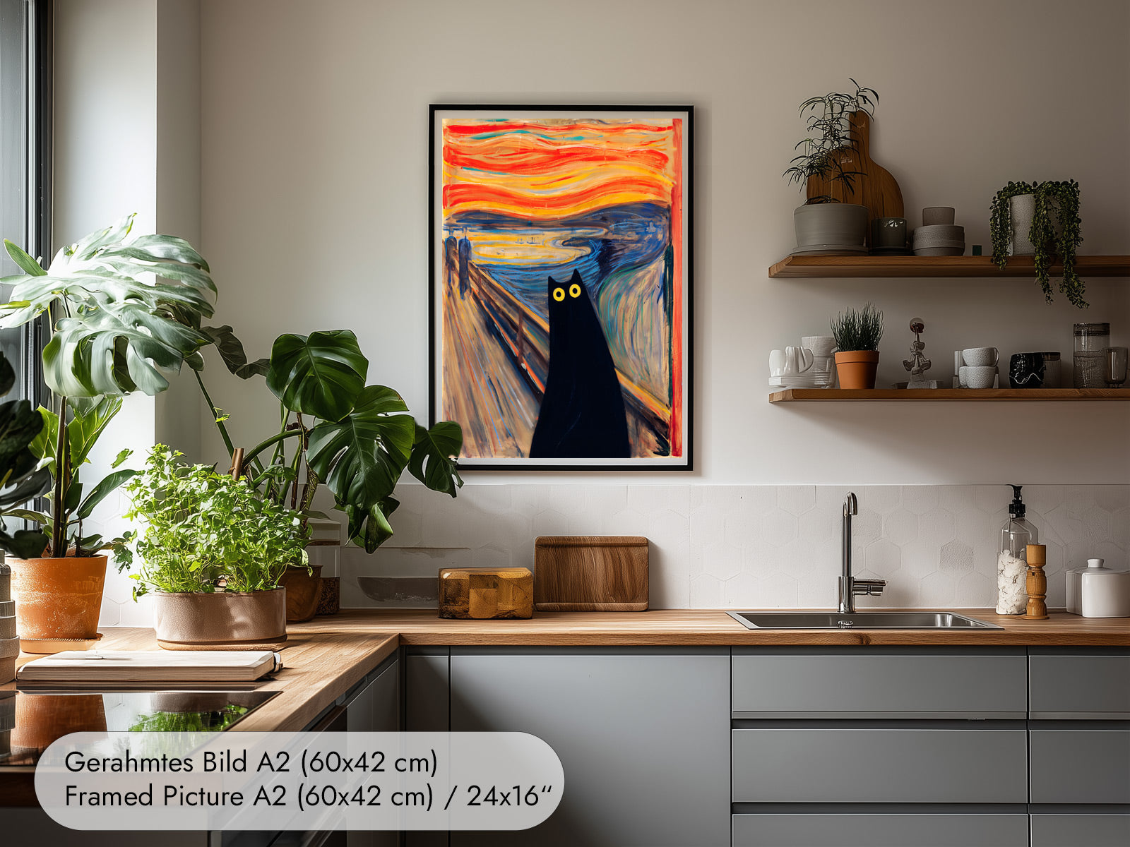 Edvard Munch - The Scream - Funny Cat Art