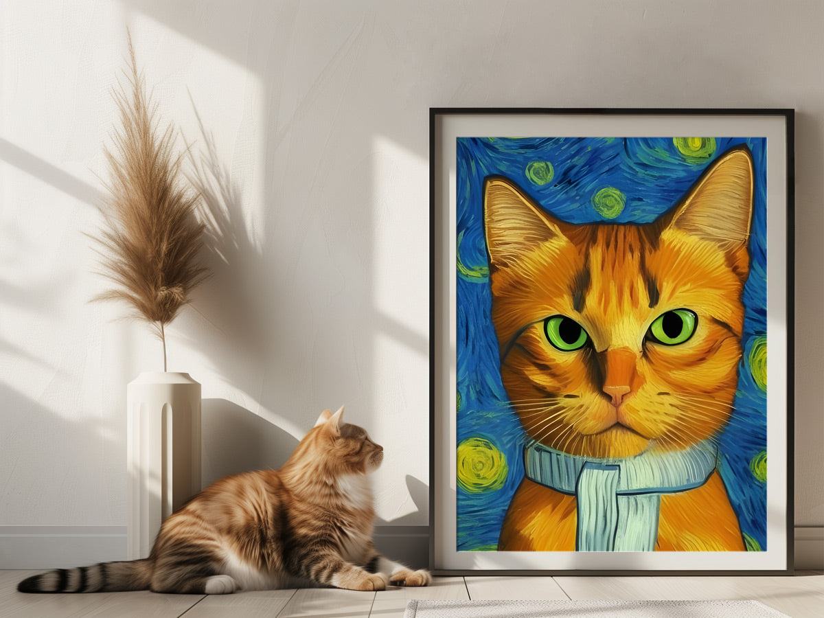 Vincent van Gogh Katzenposter