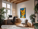 Orange Cat Portrait after van Gogh