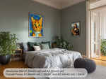Starry Night with Cat Portrait