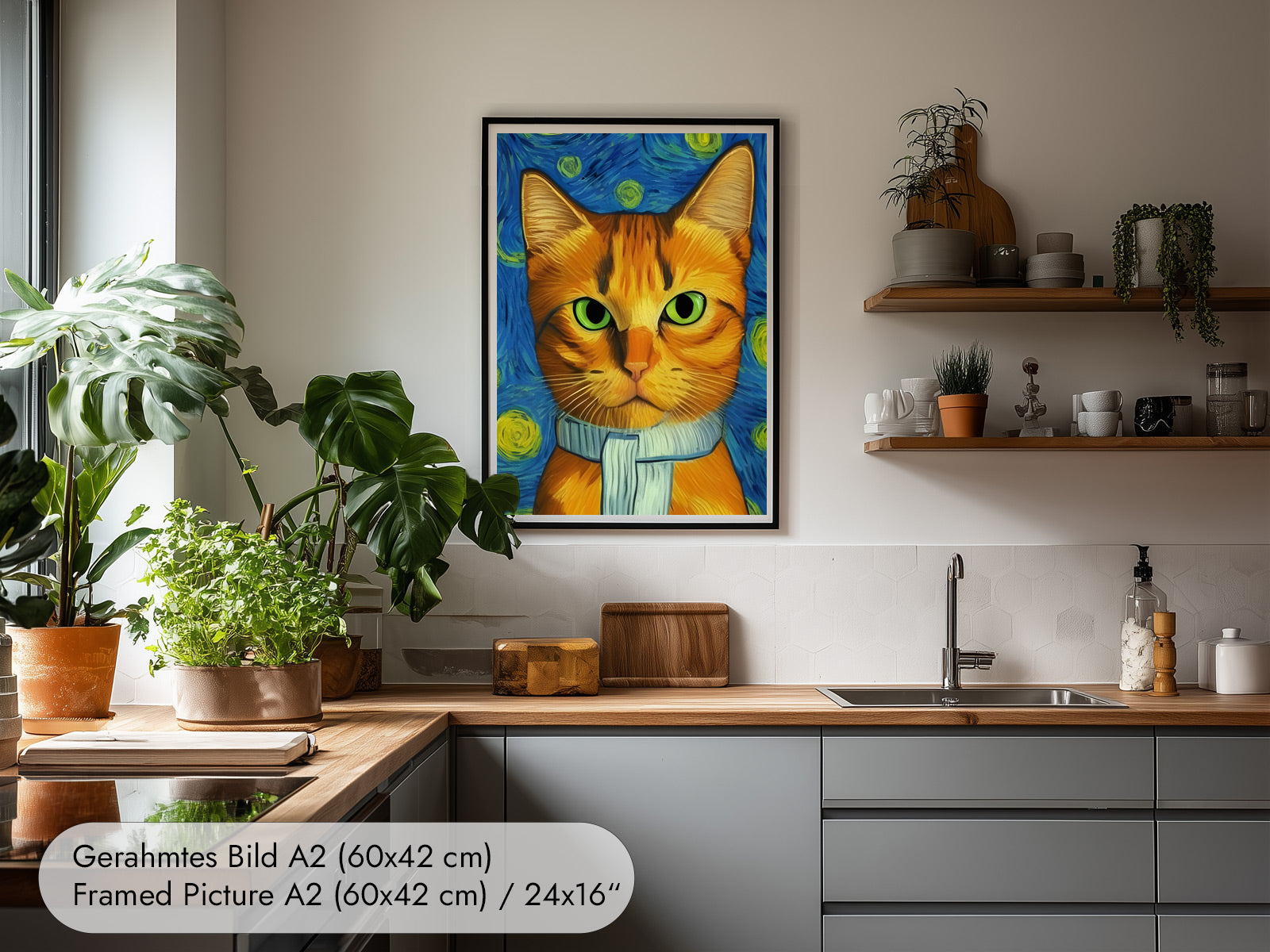 Van Gogh Poster mit Katze