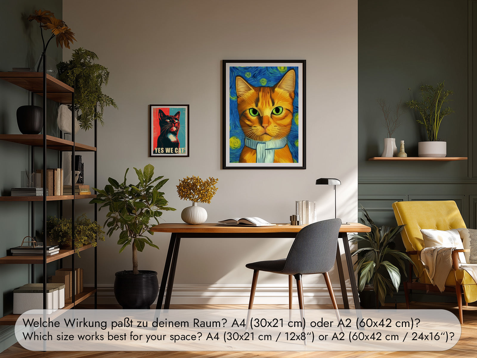 Orange Katze Poster van Gogh