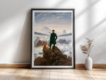 Wanderer über dem Nebelmeer — Kunstdruck nach Caspar David Friedrich