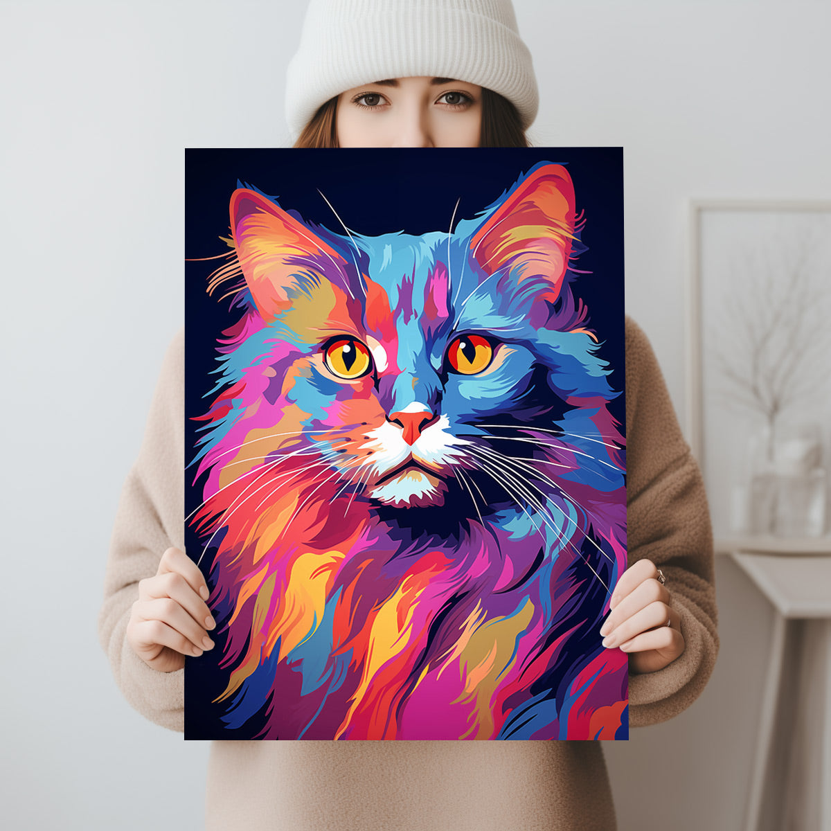 Pop Art Katze Wandbild