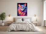 Pop Art Leinwandbild Katze