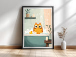 Badezeit! — Witziges Katzenbild fürs Badezimmer