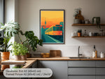 Funny Berlin Poster with Cat