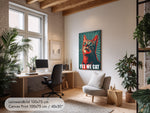 Yes We Cat — Pop Art Cat Poster with Tabby Cat