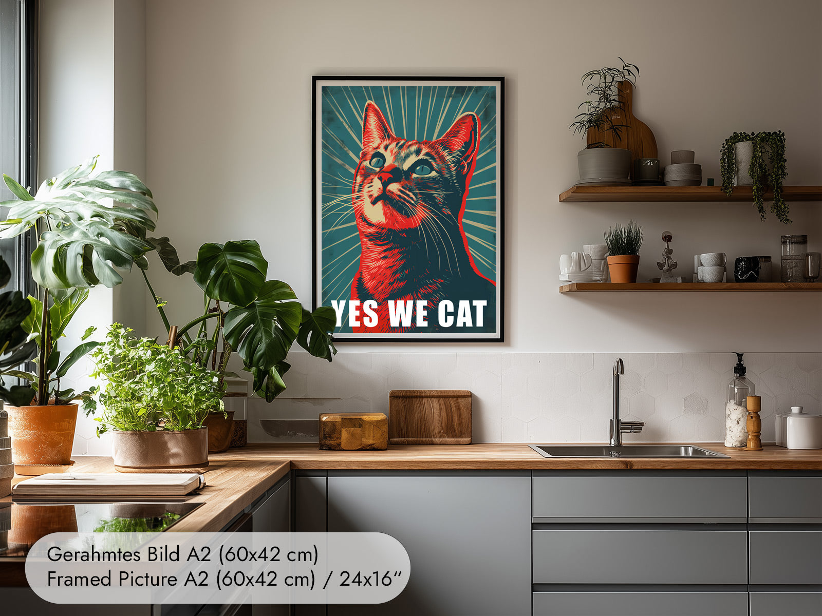 YES WE CAT Wall Art for Cat Lovers