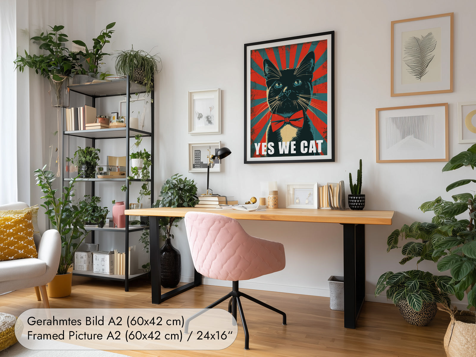 Yes We Cat Wall Art with Style