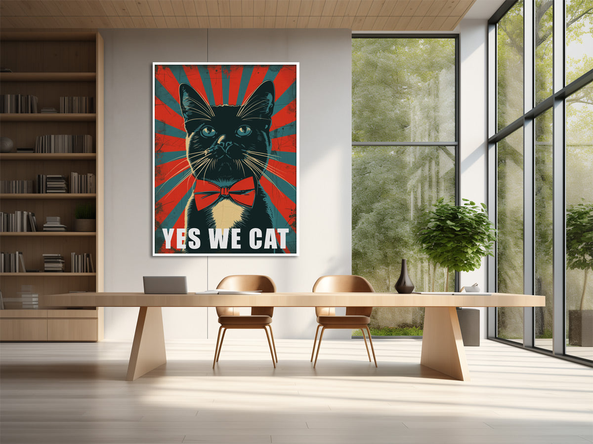 Witziges Katzenposter YES WE CAT