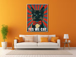 Witziges Leinwandbild Katze